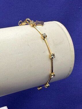 Agatha French Fashion Jeweler Bracelet w/Scottie Charm, Clear Crystals